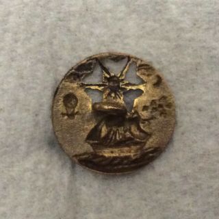 Fabulous Ex Scarce Brass “Carvel” Button,  ca.  1880s/1890s 2