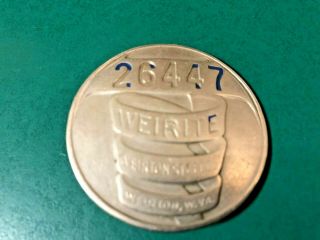 Rare Weirton Steel Weirite Employee Identification Badge Id 26447 From Weirton