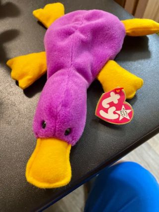 Patti The Platypus 1st Gen.  Extremely Rare - Beanie Baby 1993