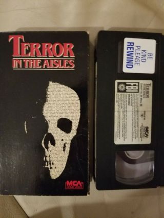 Terror In The Aisles 1985 Vhs Tape Rare Oop Horror Mca Home Video