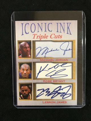 Iconic Ink Michael Jordan - Kobe Bryant - Lebron James - Lakers - Bulls - Rare