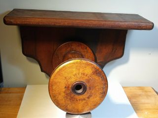 Vintage Vectra Co.  Textile Mill Wood Spool Hand Crafted Primitve Wall Shelf