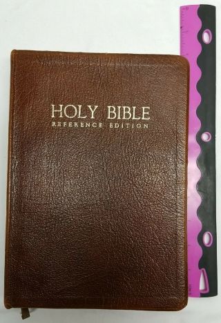 Rare AUTHORIZED KING James Version Holy Bible Leather Giant Print KJV. 2