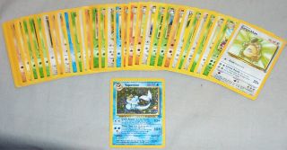 1999 - Pokemon - Jungle 1st Gen Tcg Cards Near Complete Set W/rare Holo Foil