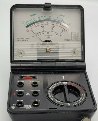 Vintage Micronta 22 - 211a Multitester,  25 - Range Folding Multi Meter - Radio Shack