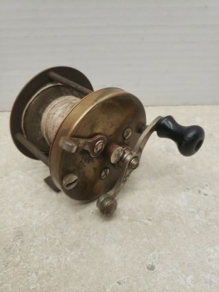 Vintage Brass Fishing Reel No 2257 Four Brothers Sumco,  Made In The Usa