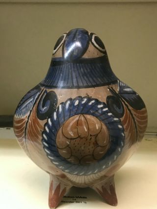 Vintage Mexico Mexican Tonala Pottery Folk Art Owl Bird Rare
