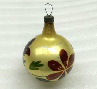 Antique USSR Vintage Russian Glass Christmas Tree Ornament Decoration Old Ball 2