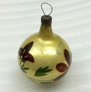 Antique USSR Vintage Russian Glass Christmas Tree Ornament Decoration Old Ball 3