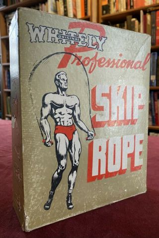 2 Antique Whitely Professional Skip Rope Jump Rope,  Bodybuilding Charts & Book