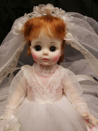 1970’s 14 " Vintage Madame Alexander Bride Doll All W Box