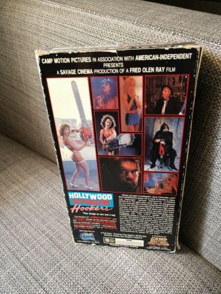 Hollywood Chainsaw Hookers VHS Linnea Quigley Slasher Gore UNRATED Rare HTF 3