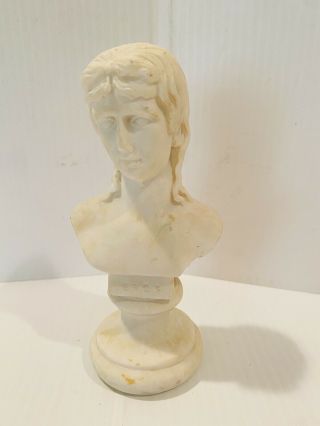 Vintage Alabaster Bust Of Eros By Lobeco 6.  25 " Made In Italy Signed Ellis