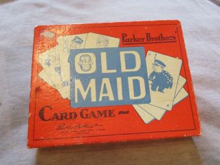 Antique Parker Brothers Old Maid Card Game Vintage