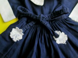Vintage TERRI LEE Doll Clothes Navy Blue School Dress 2