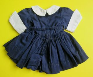 Vintage TERRI LEE Doll Clothes Navy Blue School Dress 3