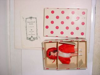 Vintage Bisque Nancy Ann Storybook Doll Little Red Riding Hood Jointed & Box 116
