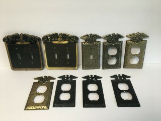 Vintage Patriotic Eagle 3 Switch Plates & 6 Receptacle Covers