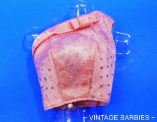 Barbie Doll Fashion Pak Pink Satin Glitter Shirt Htf Vintage 1960 