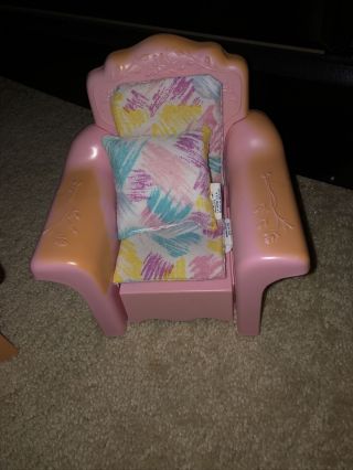 1990’s Barbie Magical Mansion Couch & Chair Furniture W Cushions & Pillows 3