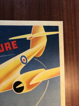 Extremely Rare R.  C.  A.  F WW2 Poster.  17.  5 X 22.  5 Inches 3