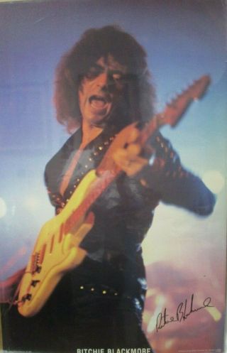 Ritchie Blackmore Rainbow,  Deep Purple Vintage Poster 1982 Still In Plastic
