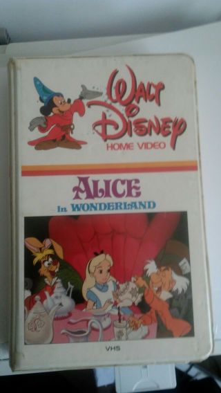 Alice In Wonderland Vhs Disney Release 36vhs Rare