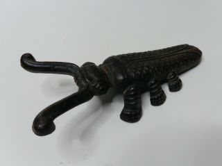 Antique Cast Iron Beetle Boot Bug Jack Remover 10” Doorstop 4 669 vintage 2