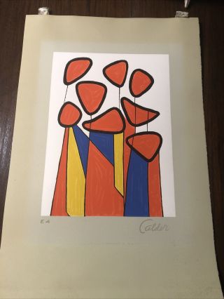 Alexander Calder Lithograph 1972 E.  A Edition Rare