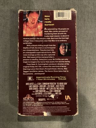 The Horror Show (VHS,  1989) Horror Rare 2