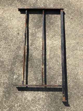 Antique Vintage Wrought Iron Fence Railing Piece 30.  5 " X 16 " Diy Rack Hang Heavy