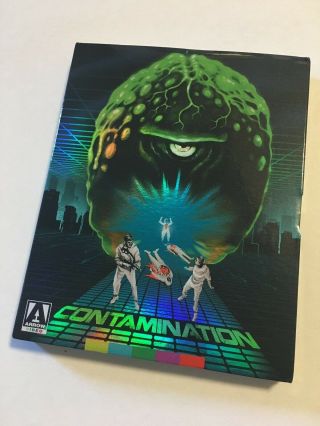 Contamination - Arrow - Cozzi - Blu - Ray / Dvd - Rare Slip Cover - Oop - Sci - Fi