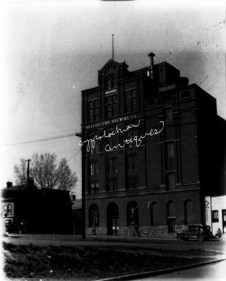 Antique 1930s Hagerstown Brewery Co.  Beer Brew & Stock House Photograph 8 " X10 "