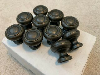 1.  25” Round Cabinet Knobs Antique Bronze - 10 Pack