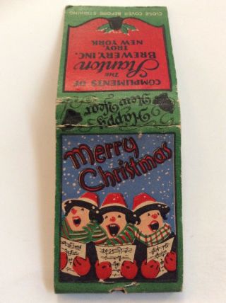 Rare Stanton Beer Merry Christmas Happy Year Ny.  Feature Matchbook Missing 3
