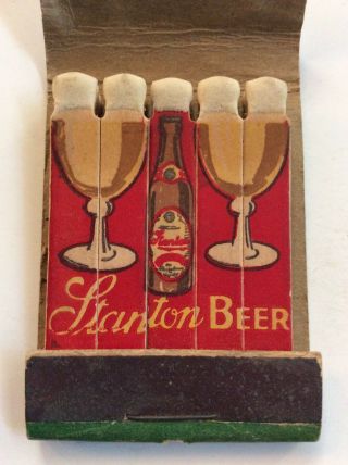 Rare Stanton Beer Merry Christmas Happy Year NY.  Feature Matchbook Missing 3 3
