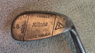 Rare Antique Vintage Hickory Wood Shaft Golf Club - Mashie Niblick