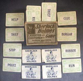 Vintage (early 20th Century) Parker Brothers Sherlock Holmes Card Game Rare