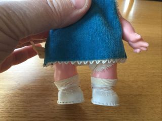 Vintage 1960s Evergreen Freckled Face Doll Made in Hong Kong Clothing 3