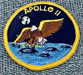 Rare Apollo 11 Nasa Vintage Nasa Cloth Back Space Patch 3 "