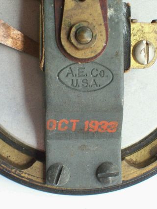 ANTIQUE A.  E.  Co TELEPHONE RECEIVER CAP circa 1933 3