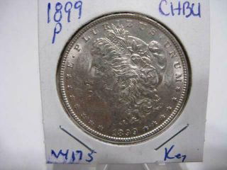 Very Rare 1899 P Morgan Dollar Ch Bu Estate Coin W175