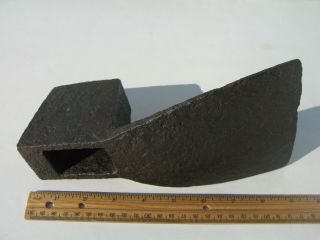 Old Antique Vintage Iron Adze Tool Head Wood Cutting Shaping No Handle