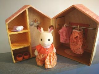 Sylvanian Families Rare Dresser Box With Rabbit And Accessories