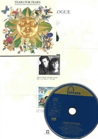 Tears For Fears Rare French Cd Tears Roll Down Includes Mini Poster