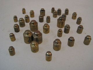 Assortment Of Vintage 1 Grams - 5 Grams Brass Scale Weights B3431