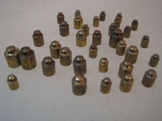 Assortment Of Vintage 1 Grams - 5 Grams Brass Scale Weights B3430