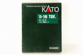 Kato N Scale 10 - 199 Tgv 4 Car Set (add - On Set) Made In Japan Rare