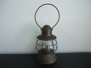 Rare Antique All Brass Pat.  1869 (parmalee & Bonnell) Railroad Kerosene Lantern