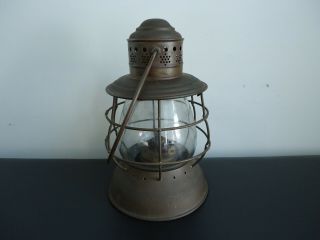 Rare Antique ALL BRASS PAT.  1869 (PARMALEE & BONNELL) Railroad Kerosene Lantern 3